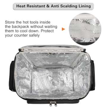 Hairstylist Traveling Bag - Large Capacity Barber Travel Backpack with Adjustable Dividers