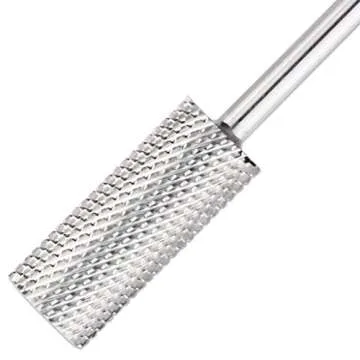 PANA Flat Top Small Barrel 3/32" Shank Size - (Silver, Fine Grit) - Fast remove Acrylic or Hard Gel Nail Drill Bit for Manicure Pedicure Salon Professional or Beginner