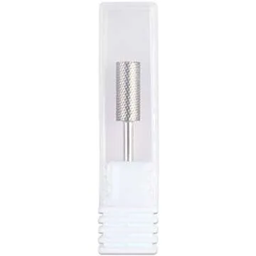 PANA Flat Top Small Barrel 3/32" Shank Size - (Silver, Fine Grit) - Fast remove Acrylic or Hard Gel Nail Drill Bit for Manicure Pedicure Salon Professional or Beginner