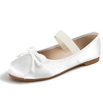 JOEupin Women’s Round Toe Ballet Flat Elastic Strap Comfortable Flats Shoes Slip On Casual Dress S...