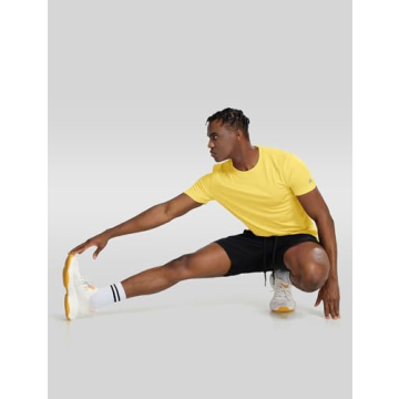 Zengjo Men's Workout Shirt in Yellow for Ultimate Comfort