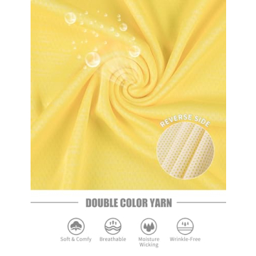 Zengjo Men's Workout Shirt in Yellow for Ultimate Comfort