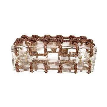 DJBM Clear Acrylic Rhinestone Evening Clutch Bag