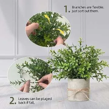 PENGYEE 3 Pack Small Fake Plants for Room Decor, Fake Eucalyptus Plants Decor, Small Artificial Plants Indoor for Home Kitchen Bathroom Farmhouse Office Decor