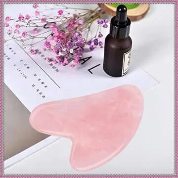 ROISOOT Rose Quartz Gua Sha Tool for Glowing Skin