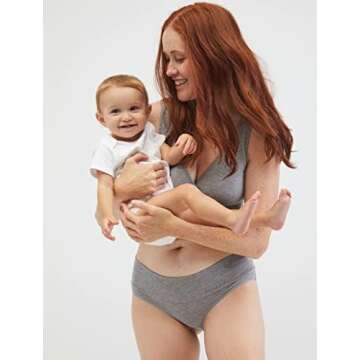 Motherhood Maternity Women's Wrap Front Nursing Sleep Bra, Grey,Large