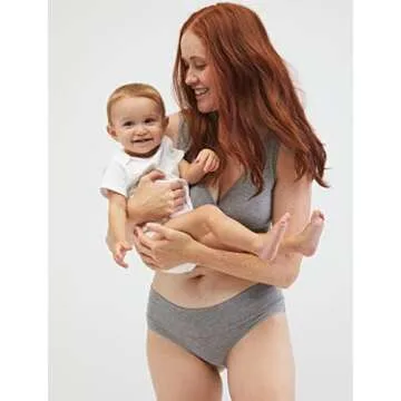 Motherhood Maternity Women's Wrap Front Nursing Sleep Bra, Grey,Large