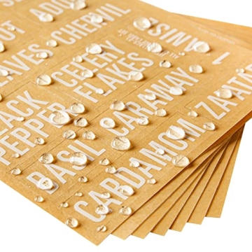 Talented Kitchen 134 Preprinted Spice Labels for Organization