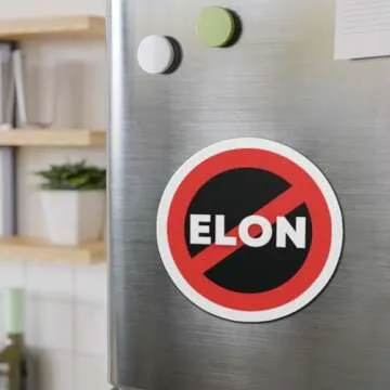 No Elon Anti Elon Musk Magnet | Funny Tesla Gift