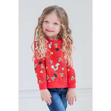 Sesame Street Elmo Infant Baby Girls Sweatshirt Red 18 Months