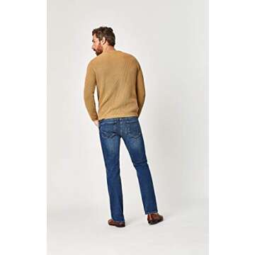 Mavi Zach Men's Straight Leg Sustainable Jeans for Comfort