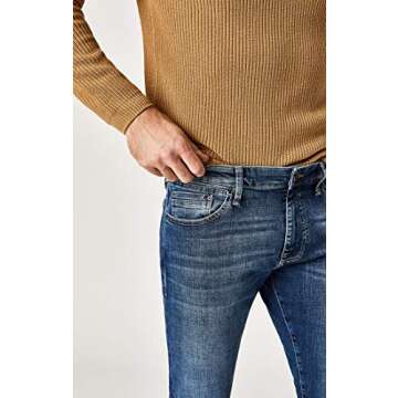 Mavi Zach Men's Straight Leg Sustainable Jeans for Comfort