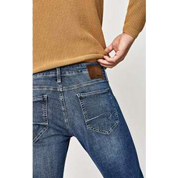 Mavi Zach Men's Straight Leg Sustainable Jeans for Comfort