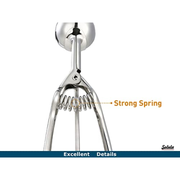 Solula 18/8 Stainless Steel Small Ice Cream Scoop