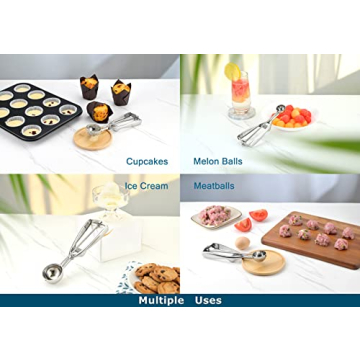 Solula 18/8 Stainless Steel Small Ice Cream Scoop