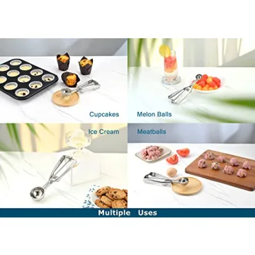 Solula 18/8 Stainless Steel Small Ice Cream Scoop