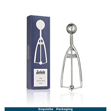 Solula 18/8 Stainless Steel Small Ice Cream Scoop