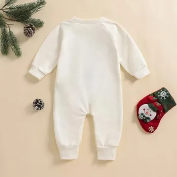 YOKJZJD Newborn My 1st Christmas Outfit Long Sleeve