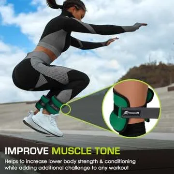 ProsourceFit Ankle / Wrist and Arm / Leg Weights Set of 2, Adjustable Strap 1 lb-5 lb, Adjustable Weight 15 lb, 10 lb, 7 lb for Men and Women