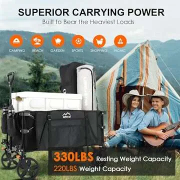 Uyittour 140L Collapsible Wagon - Versatile Utility Cart