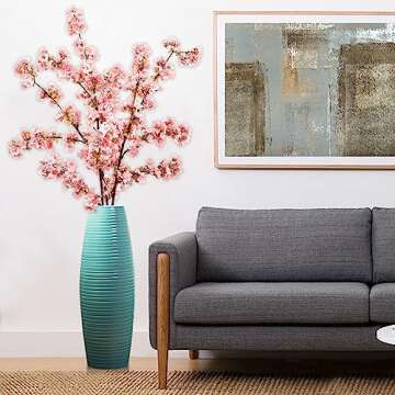 Sunm Boutique Plum Blossom Artificial Flowers Simulation Flower Table Decoration Accessories Party Beach Theme Decorations Artificial Cherry Blossom Flower (Pink Cherry Blossom, Pack of 3)