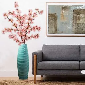 Sunm Boutique Plum Blossom Artificial Flowers Simulation Flower Table Decoration Accessories Party Beach Theme Decorations Artificial Cherry Blossom Flower (Pink Cherry Blossom, Pack of 3)