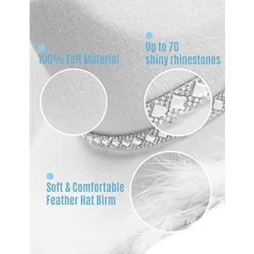 YBHOMINE Cowgirl Hat with Heart Sunglasses Set - Party Ready