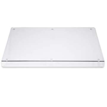 Cutting Board with Lip Edge – Clear Acrylic – Non-Slip – 24” x 18” – Countertop Protector for Chopping and Cutting Food