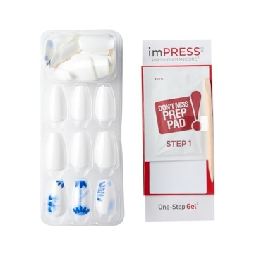 KISS imPRESS Press-On Nails, Tye Dye, 30 Stylish Nails