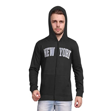 Stylish New York Patch Zipper Hoodie for All