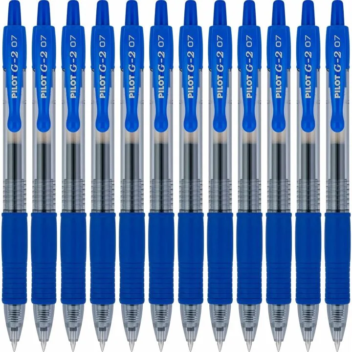 Pilot G2 Gel Roller Pens Pack of 12 - 0.7mm Blue