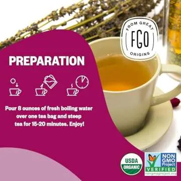 FGO Organic Milk Thistle Tea, 100 Count, Eco-Conscious Herbal Tea Bags, Resealable Bag, Caffeine Free, Packaging May Vary (Pack of 1)