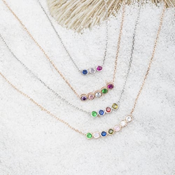 Elegant Birthstone Necklace for Moms and Family