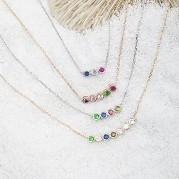 Elegant Birthstone Necklace for Moms and Family