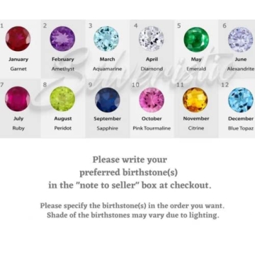 Elegant Birthstone Necklace for Moms and Family