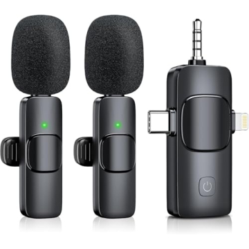 BAILIXIN Wireless Lapel Microphone - Noise Canceling for Video Recording