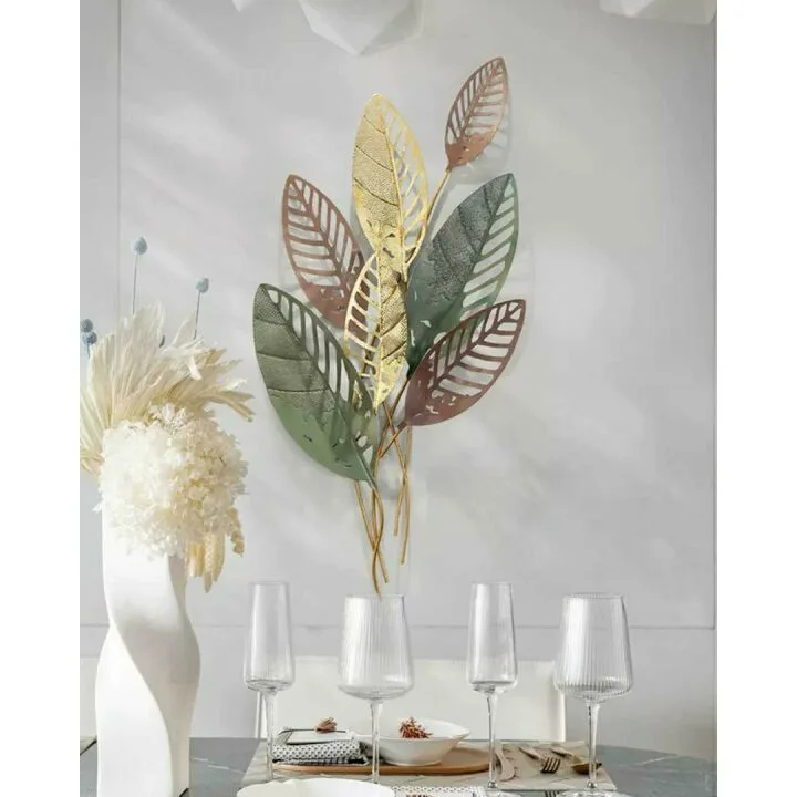 Hollow Leaves Wrought Iron Wall Art for Home