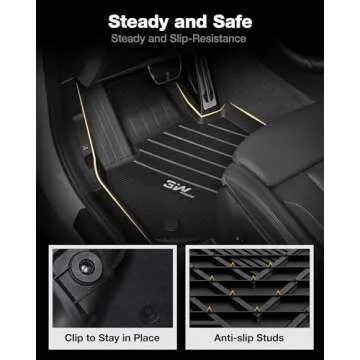 3W 2018-2024 BMW X3 Floor Mats & BMW X3 Cargo Liner, All Weather TPE BMW X3 Accessories Custom Fit for BMW X3 30i M40i X3M Car Mats (Only for car Without Spare tire) (Don't Fit X3 30e), 6PCS