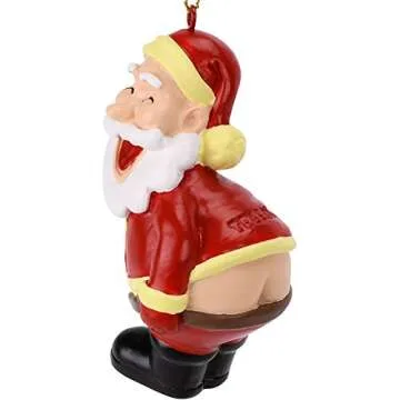 Funny Mooning Santa Claus Ornament for Christmas Trees