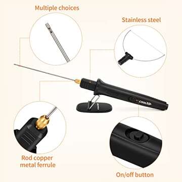 Cooltop Hot Wire Foam Cutter kit, 18W Styrofoam Knife Cutter Electric Hot Wire Foam Cutting Tool, Heated Foam Carving Knife Kit with Cleaning Pen