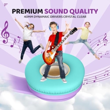 JoySpark Kids Bluetooth Headphones – Safe & Lightweight