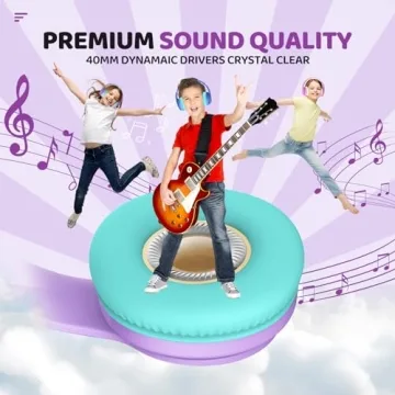 JoySpark Kids Bluetooth Headphones – Safe & Lightweight