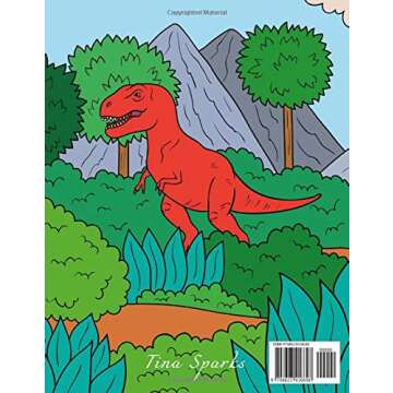 Dinosaurs Coloring Book for Kids Ages 4-8: 50 Cute Dino Illustrations With Facts. Great Gift for Boy...