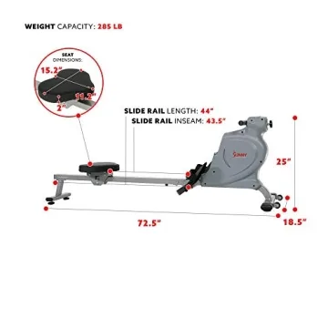 Sunny Health & Fitness Silent Magnetic Rowing Machine for Home Gym