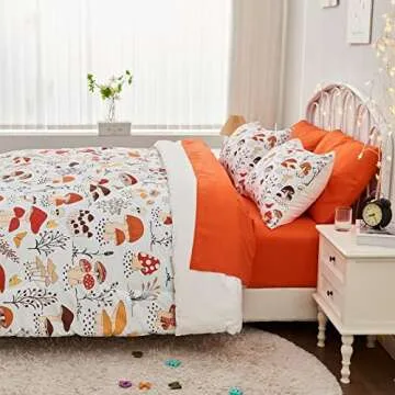 Enchanting Kids Mushroom Comforter Set for Dreamy Rooms