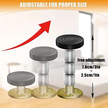 SPEETH 4 Pack Headboard Stoppers, Adjustable Bed Noise Stopper for Wall, Bed Frame Post Anti-Shake T...