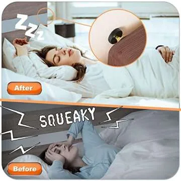 SPEETH 4 Pack Headboard Stoppers, Adjustable Bed Noise Stopper for Wall, Bed Frame Post Anti-Shake Tool, Head Board Stabilizer Pad Support Bumper Guards, Threaded Fixer Keep from Squeaking, 30-105mm