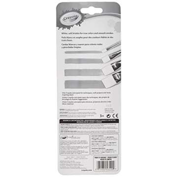 Crayola Large Paint Brushes (4ct), Kids Paint Brush Set, Thin & Thick Paint Brushes, for Acrylic, Tempera, Water Based Paint, Ages 3+