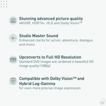 Panasonic Premium 4K Blu Ray Player - Ultimate Home Theater Experience with Dolby Vision™