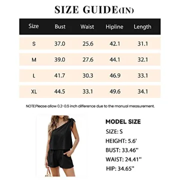 PRETTYGARDEN Women's Summer Jumpsuits Boho One Shoulder Romper